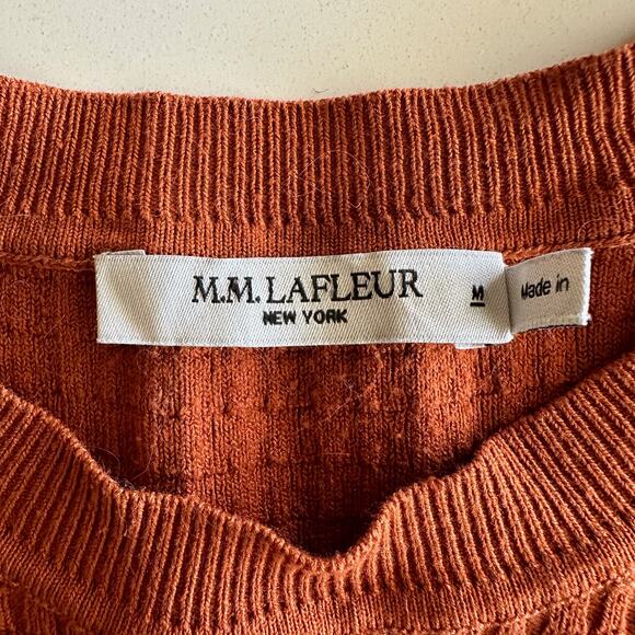 MM. LaFleur The Tyler Textured Crew Neck Clay Pullover Sweater M - Picture 3 of 7